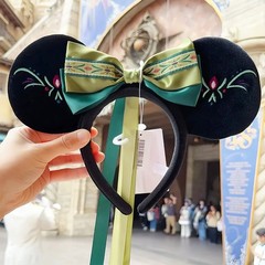 Tokyo Disney Parks Headband Anna Frozen Fantasy Springs Green Minnie Ears Gifts