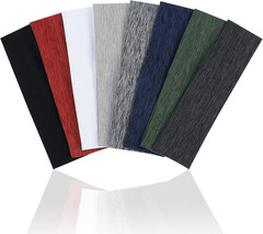 8 Pack Sport Headbands for Men & Women, Elastic Soft Fabric Non-Slip Hair Bands