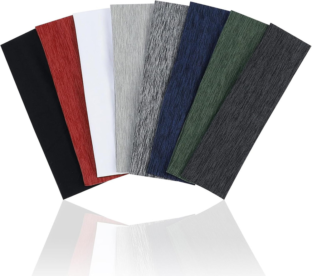 8 Pack Sport Headbands for Men & Women, Elastic Soft Fabric Non-Slip Hair Bands