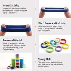 Men Women Hair Ties Soft Seamless Hair Bands Fr Thick Thin Hair Ponytail Holders