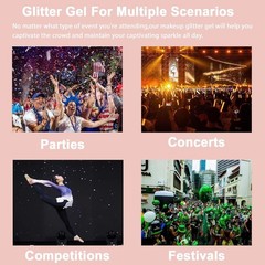 50ML Red White Blue Body Glitter Gel – Perfect for Independence Day Sparkle