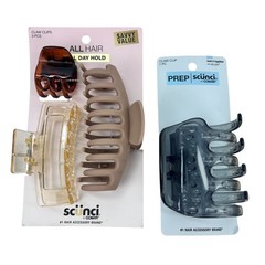Scunci Kit-Sch HAIRedit BP Gimme DCN Jaw/Claw Clips and Other Assorted Shapes
