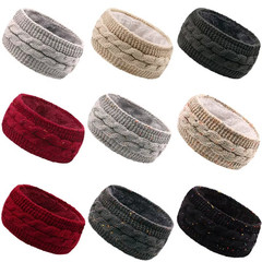 Winter Warm Ear Warmer Knit Thermal Braid Headband Stretch Ear Cover For Women