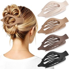 4 PCS Large Flat Hair Clips for Women Girls, French Concord Lay Down Flat Cla…