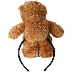 DOLCE & GABBANA Diadem Brown Teddy Bear Gold Crystal Crown Hair Band RRP 1100usd