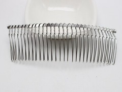 4Silver Metal Hair Combs -Large 110mm 30-Tooth Side Clips Women’s Wedding Bridal