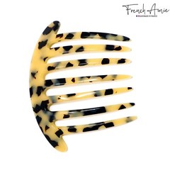 French Amie 7 Teeth Handmade Celluloid Side Hair Comb for Women and Girls