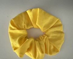 Solid Yellow Hair Scrunchie Hair Tie Letters Hairband Scrunchies Workout