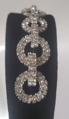 NOir Rhinestones Sparkles Black Velvet Headband Lined NWT