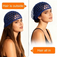 12PCS Mesh Crochet Hair Net Knit Snood Cap Cover Shower Caps Sleep Hat for Women