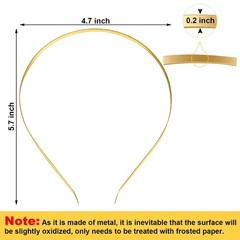 48 Pcs Smooth Metal Headbands – DIY Craft Hair Bands, Thin Bulk Hair Accessories
