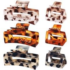 Vovii 6pcs Tortoise Shell Claw Clip for Women Girls Thick/Thin Hair, Medium S…