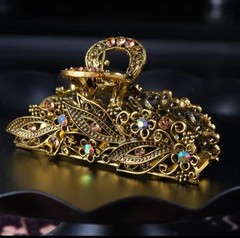 Metal Floral Leaf Design Clasp tendy claw hair clips women A Little Over 3″ Long