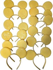 Set of 12 gold yellow pink Minnie Sparkle Headbands Birthday Favors Minnie