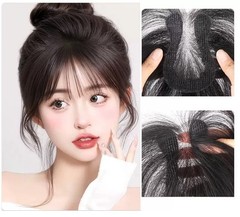 2.75×4.3″Traceless Lace Parting 100% Human Hair Topper 10″-hook and loop on Hair