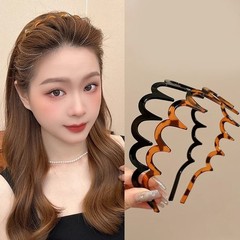 2Pcs Light Weight Tooth Headband Ergonomic Wavy Headbands with Teeth for Women