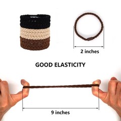 20 Pcs Braided Hair Ties for Men Long Hair Elastic Bun Hair Ties