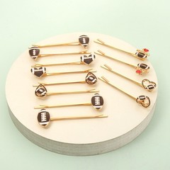 6/8 Pairs Game Day Hair Clips for Women Football Baseball Hairpins Gold