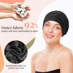 Silk Satin Sleeping Bonnet for Women Hair Wrap Chemotherapy Headwear Sleep Cap