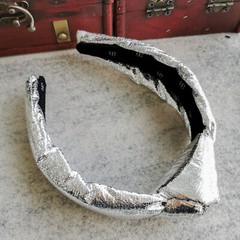 Alicia Bonnie Headband – silver metallic The Precious Metals