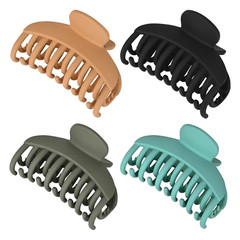4 PCS Double Row Teeth Hair Claw Clips 2.5″ Medium Hair Clips for Thin Hair Smal