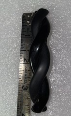French Twist Black Hair Clip Barrette Glossy & Matte Finish Made in France