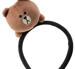 NWT 100% Authentic LINE FRIENDS Brown Plush Hair Band