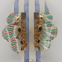 Piper K Pastel Seashell Hair Claw Clips Set Gold Tone Mermaid Coastal Beach Cute