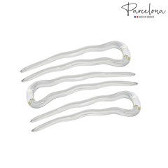 Parcelona French Mystic Large 3″ Cellulose Chignon U Shaped Hair Pins(Set of 3)