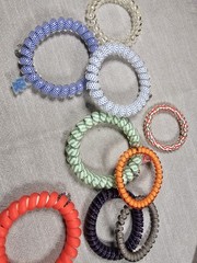 Lot Of Teleties Multiple Themes hair ties UK Blue Red Etc D7