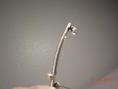 CLIP PARIS SIGNED SPRING CLASP HAIR BARRET SILVERTONE RHINESTONE STUDDED/PEARL