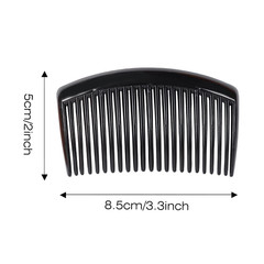 Cinaci 30 Pack Clear White Black Brown Plastic Hair Side Combs Slide Bun Holder
