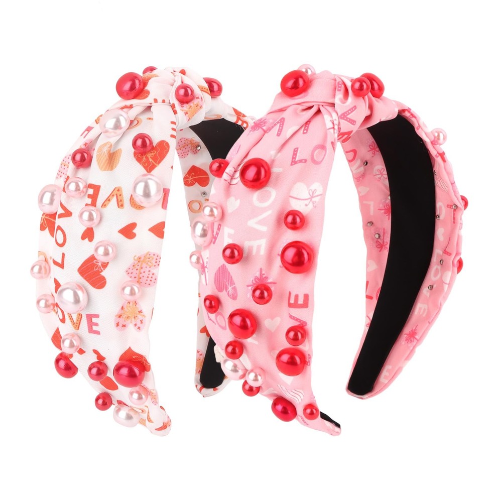 Knotted Heart Headbands for , 2Pcs Top Knot Headbands for Heart Love Holiday …