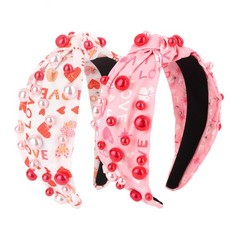 Knotted Heart Headbands for , 2Pcs Top Knot Headbands for Heart Love Holiday …