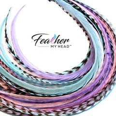 Hair Feathers – 6 Pc – Select Length Up to 16 Plus Inches Long – Cupcake Mix