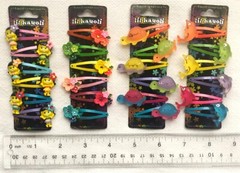 Hawaiian Icons Hair Clip Hula Girl Turtles Flowers Dolphins Island Gift Hawaii N
