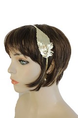 Fun Women Headband Gold Metal Long Leaf Fashion Hair Accessory Casual Look Teens