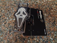 Scream Ghost Face Bling Claw Hair Clip Metal Rhinestone Sparkly Brand New