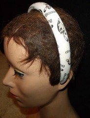 Rare Vtg Y2K POWERPUFF GiRLS white fabric padded plastic headband woman girl OS