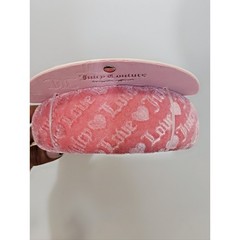 Juicy Couture Pink Velvet Logo Heart Headband