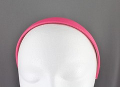 Pink textured faux leather headband 1 1/8″ wide hair band accessory
