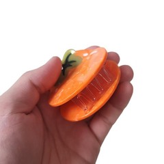 Orange Persimmon Hair Clip,Acetate Claw 1 Count (Pack of 1),