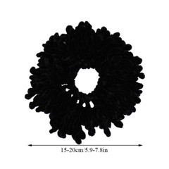1Pc Muslim Women Fluffy Velvet Hijab Scrunchies Solid Color Plain Big Hair Ring/