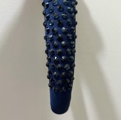 NWT J. Crew Rhinestone Studded Headband Statement Sparkle Prom Pageant Navy Blue