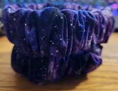 Handmade Scrunchie Wristlet, Lot of 8, Fun Patterns, Purple, Floral, Polka Dot