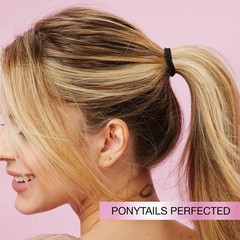 scünci No Damage Black Hair Ties 34pc, 2mm, Fine Hair