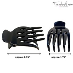 French Amie Bear Paw Small 2 ¾” Celluloid Handmade Yoga Jaw Hair Claw for Women