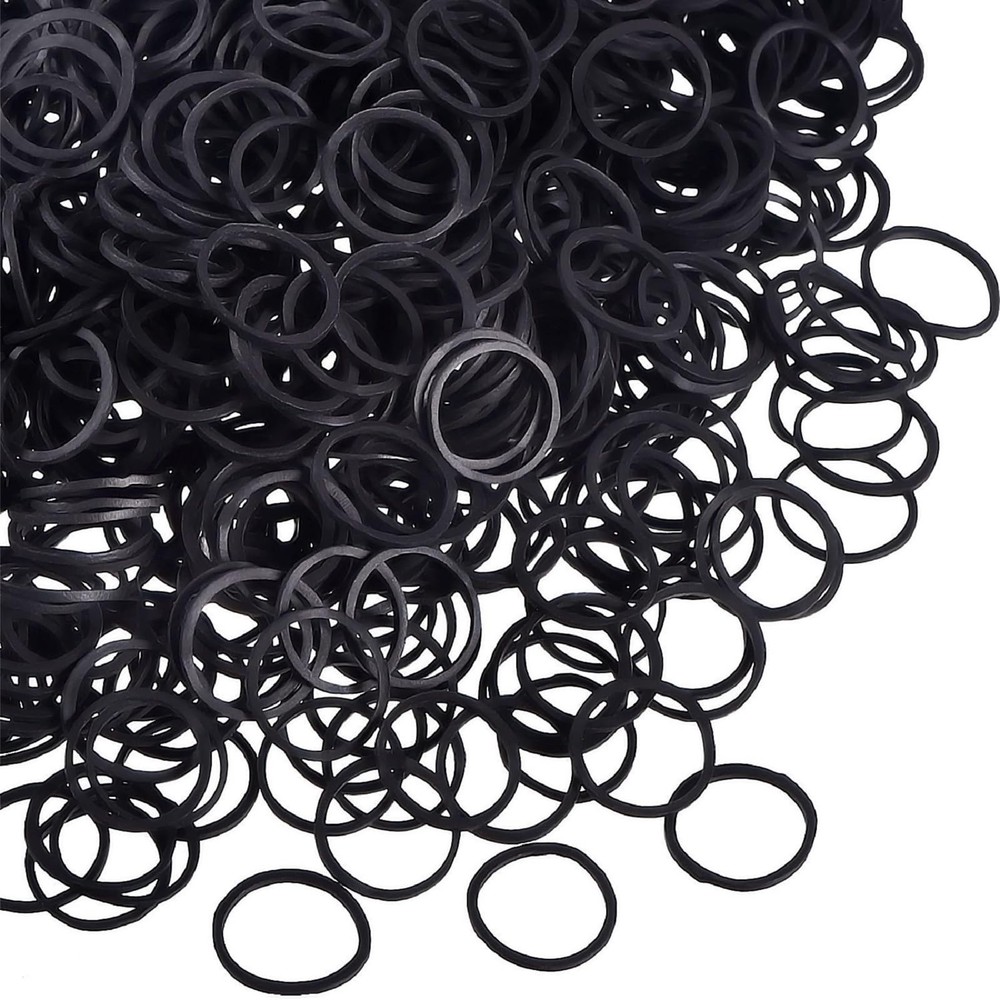 Hicarer 1000 pcs Mini Rubber Hair Bands 1/2 Soft Elastic Bands for Woman Hair