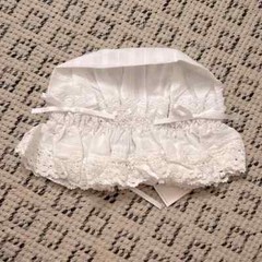 NEW Rococo Victorian Classic Lolita Ribbon Lace Jacquard Bonnet Night Cap