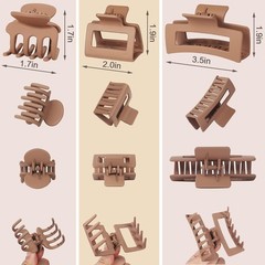 12 Pcs Hair Clips for Women 3 Styles Small Medium Large Claw Clips for Thin Thic